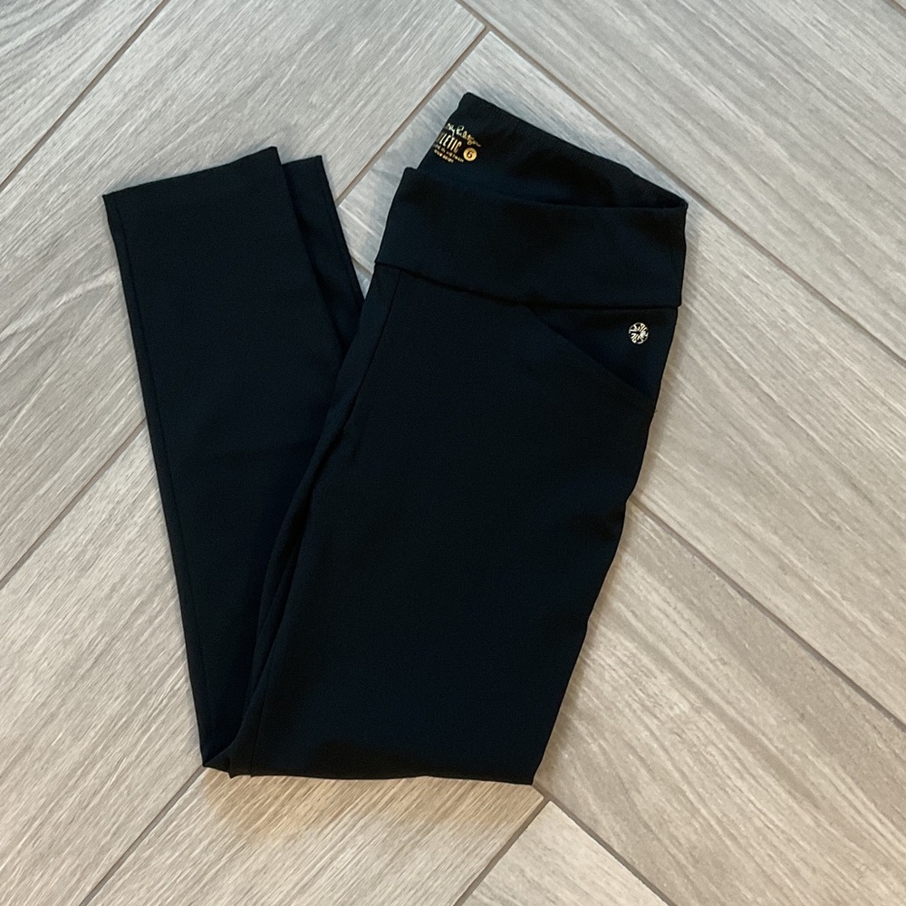 Lilly Pulitzer Black Luxletic Corso Pants Size 6